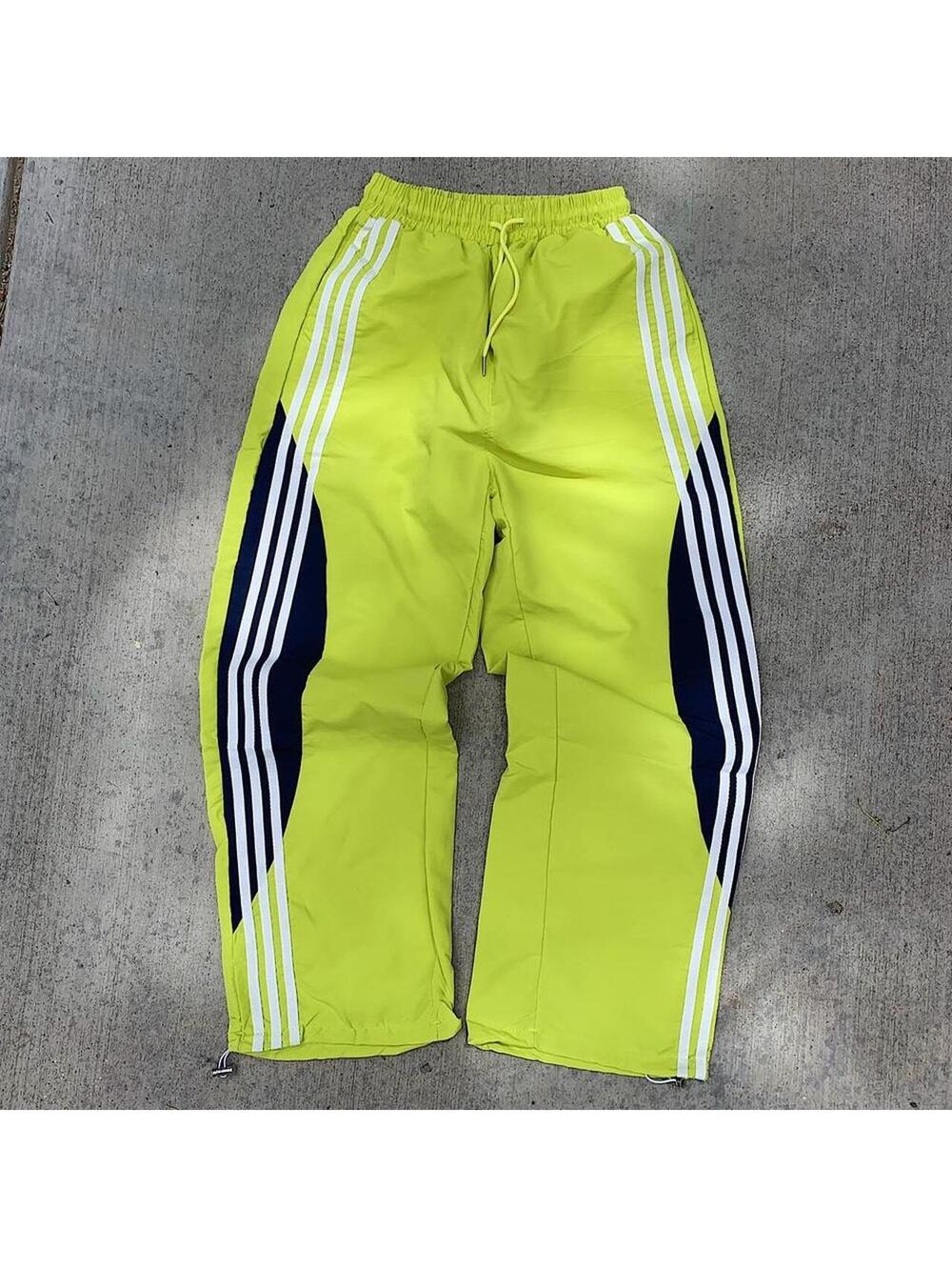 Cyber Y2k 2000s style loose lightweight striped white and green windbreaker - Picture 5 of 8
